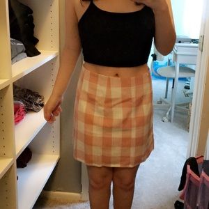 🌸 PINK & WHITE GINGHAM SKIRT🌸
w tags